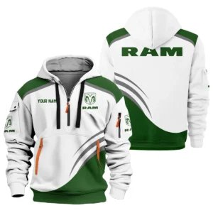 RAM Trucks Ute Exclusive Logo Hoodie Half Zipper QTVA190625UTE03RAM - Green