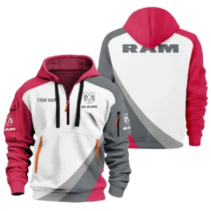 RAM Trucks Ute Exclusive Logo Hoodie Half Zipper QTVA180625UTE02RAM - Maroon