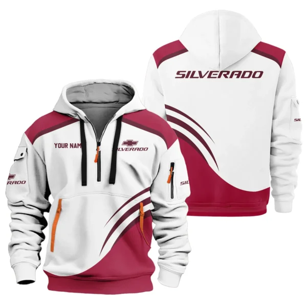 Chevrolet Silverado Ute Exclusive Logo Hoodie Half Zipper QTVA190625UTE03CS - Maroon