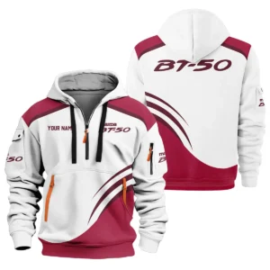 Mazda BT-50 Ute Exclusive Logo Hoodie Half Zipper QTVA190625UTE03MBT - Maroon