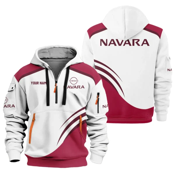 Nissan Navara Ute Exclusive Logo Hoodie Half Zipper QTVA190625UTE03NNA - Maroon
