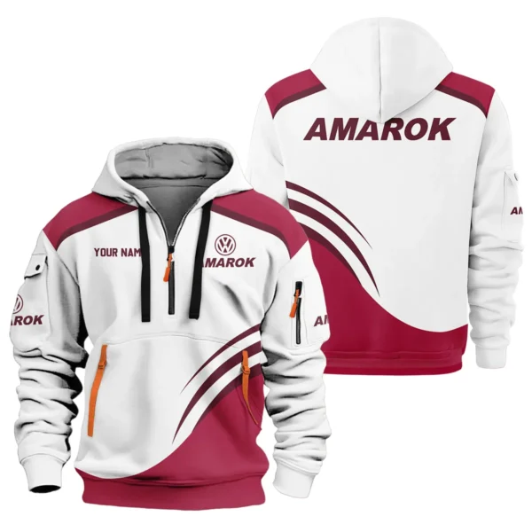 Volkswagen Amarok Ute Exclusive Logo Hoodie Half Zipper QTVA190625UTE03VA - Maroon