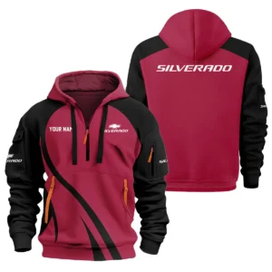 Chevrolet Silverado Ute Exclusive Logo Hoodie Half Zipper QTVA210625UTE04CS - Maroon