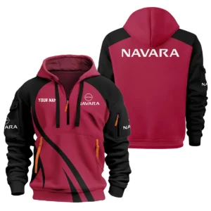 Nissan Navara Ute Exclusive Logo Hoodie Half Zipper QTVA210625UTE04NNA - Maroon