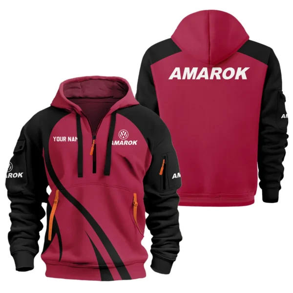 Volkswagen Amarok Ute Exclusive Logo Hoodie Half Zipper QTVA210625UTE04VA - Maroon