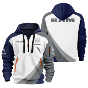 RAM Trucks Ute Exclusive Logo Hoodie Half Zipper QTVA180625UTE02RAM - Navy Blue