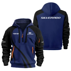 Chevrolet Silverado Ute Exclusive Logo Hoodie Half Zipper QTVA210625UTE04CS - Navy Blue