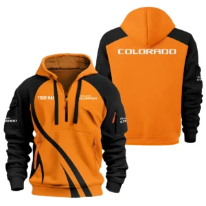 Holden Colorado Ute Exclusive Logo Hoodie Half Zipper QTVA210625UTE04HC - Orange