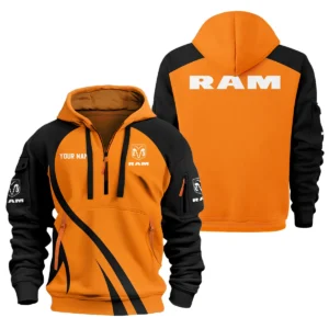 RAM Trucks Ute Exclusive Logo Hoodie Half Zipper QTVA210625UTE04RAM - Orange
