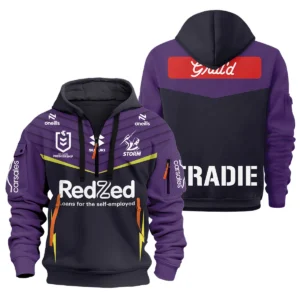 Melbourne Storm NRL Exclusive Logo Hoodie Half Zipper QTVA050625NRL01MEL-HDF