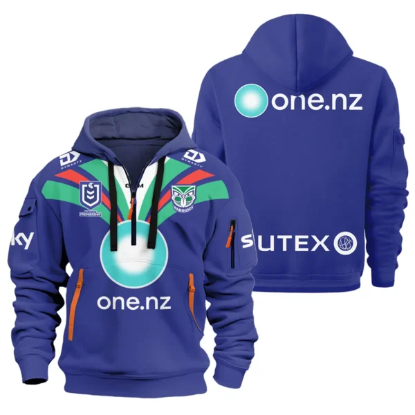 NZ Warriors NRL Exclusive Logo Hoodie Half Zipper QTVA050625NRL01NZL-HDF