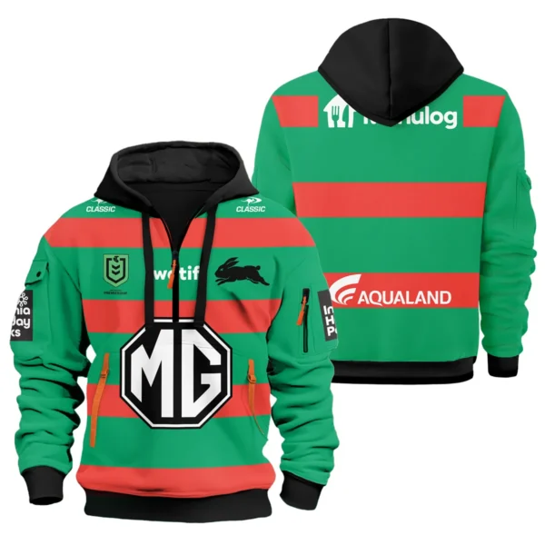 South Sydney Rabbitohs NRL Exclusive Logo Hoodie Half Zipper QTVA050625NRL01SOU-HDF
