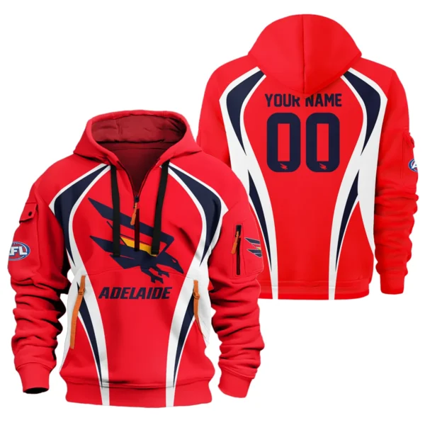Adelaide Crows AFL Exclusive Logo Hoodie Half Zipper QTVA250625AFL03ADEL-HDF