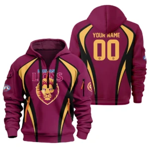 Brisbane Lions AFL Exclusive Logo Hoodie Half Zipper QTVA250625AFL03BL-HDF