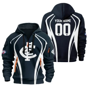 Carlton Blues AFL Exclusive Logo Hoodie Half Zipper QTVA250625AFL03CARL-HDF