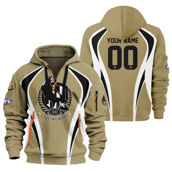 Collingwood Magpies AFL Exclusive Logo Hoodie Half Zipper QTVA250625AFL03COLL-HDF