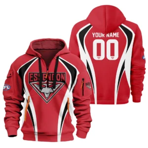 Essendon Bombers AFL Exclusive Logo Hoodie Half Zipper QTVA250625AFL03ESS-HDF
