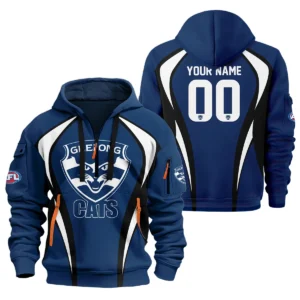 Geelong Cats AFL Exclusive Logo Hoodie Half Zipper QTVA250625AFL03GEEL-HDF