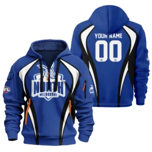 North Melbourne Kangaroos AFL Exclusive Logo Hoodie Half Zipper QTVA250625AFL03NMFC-HDF