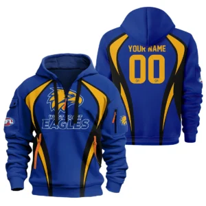 West Coast Eagles AFL Exclusive Logo Hoodie Half Zipper QTVA250625AFL03WCE-HDF