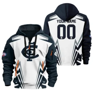 Carlton Blues AFL Exclusive Logo Hoodie Half Zipper QTVA270625AFL04CARL-HDF
