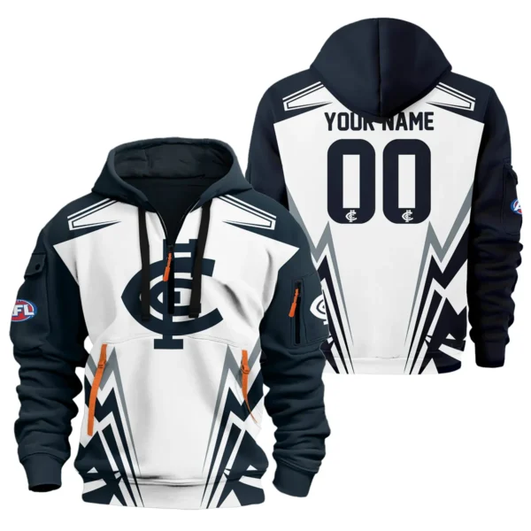 Carlton Blues AFL Exclusive Logo Hoodie Half Zipper QTVA270625AFL04CARL-HDF