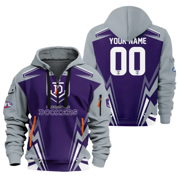 Fremantle Dockers AFL Exclusive Logo Hoodie Half Zipper QTVA270625AFL04FRE-HDF