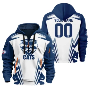 Geelong Cats AFL Exclusive Logo Hoodie Half Zipper QTVA270625AFL04GEEL-HDF
