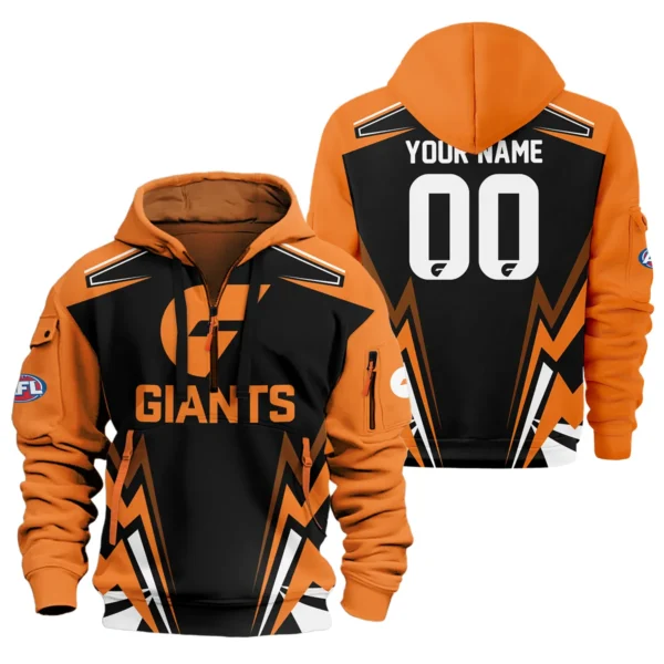 GWS Giants AFL Exclusive Logo Hoodie Half Zipper QTVA270625AFL04GWS-HDF