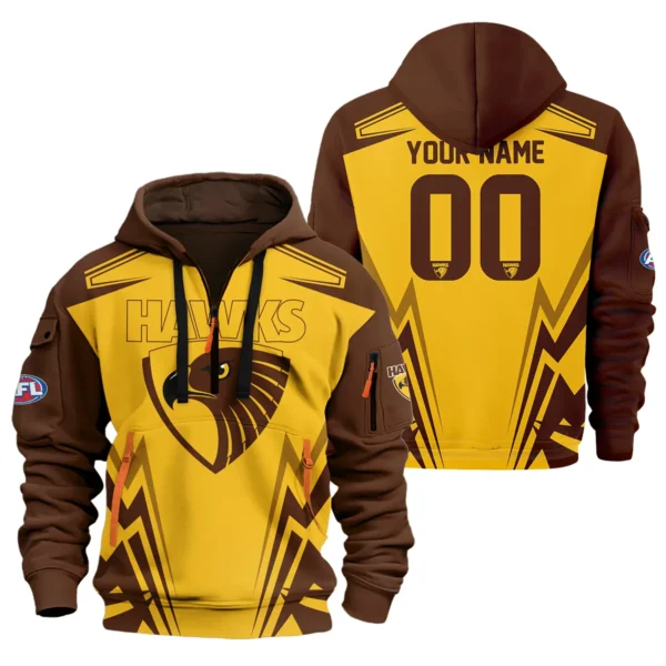 Hawthorn Hawks AFL Exclusive Logo Hoodie Half Zipper QTVA270625AFL04HAW-HDF
