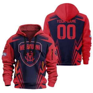 Melbourne Demons AFL Exclusive Logo Hoodie Half Zipper QTVA270625AFL04MELB-HDF