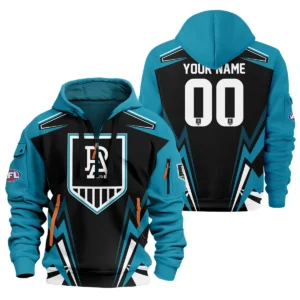 Port Adelaide Power AFL Exclusive Logo Hoodie Half Zipper QTVA270625AFL04PORT-HDF