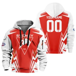 Sydney Swans AFL Exclusive Logo Hoodie Half Zipper QTVA270625AFL04SYD-HDF