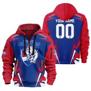 Western Bulldogs AFL Exclusive Logo Hoodie Half Zipper QTVA270625AFL04WB-HDF