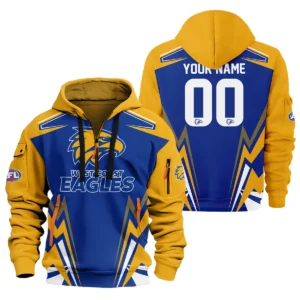 West Coast Eagles AFL Exclusive Logo Hoodie Half Zipper QTVA270625AFL04WCE-HDF