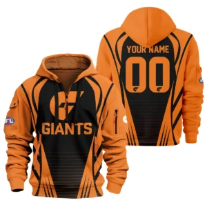 GWS Giants AFL Exclusive Logo Hoodie Half Zipper QTVA280625AFL05GWS-HDF