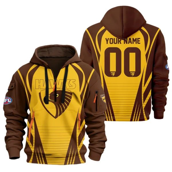 Hawthorn Hawks AFL Exclusive Logo Hoodie Half Zipper QTVA280625AFL05HAW-HDF