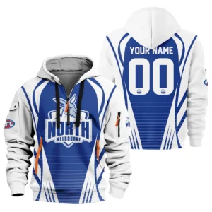 North Melbourne Kangaroos AFL Exclusive Logo Hoodie Half Zipper QTVA280625AFL05NMFC-HDF