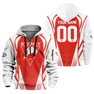 Sydney Swans AFL Exclusive Logo Hoodie Half Zipper QTVA280625AFL05SYD-HDF