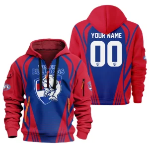Western Bulldogs AFL Exclusive Logo Hoodie Half Zipper QTVA280625AFL05WB-HDF