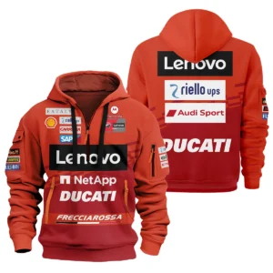 Ducati Lenovo Team Exclusive Logo Hoodie Half Zipper QTVAGP060625A2DUC-HDF
