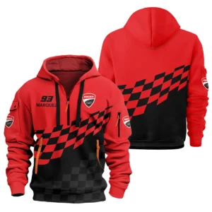 Marc Márquez Ducati Lenovo Team Exclusive Logo Hoodie Half Zipper QTVAGP100625A10DUC-HDF