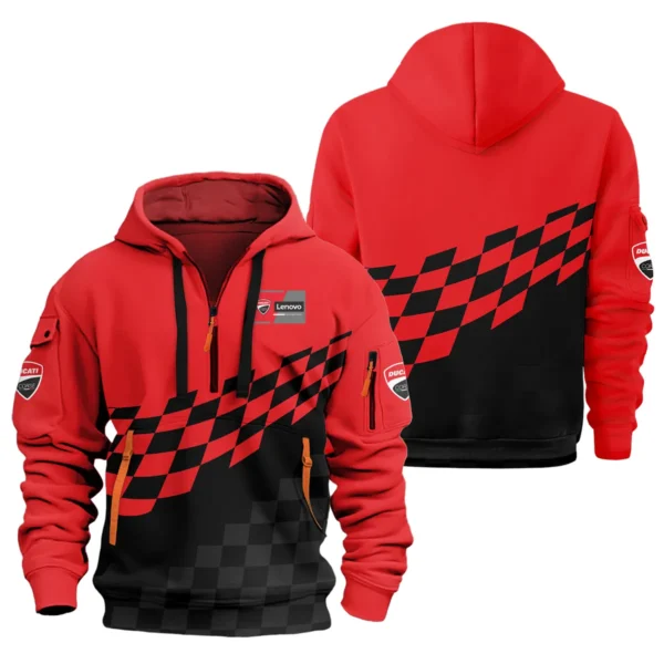 Ducati Lenovo Team Exclusive Logo Hoodie Half Zipper QTVAGP100625A11DUC-HDF