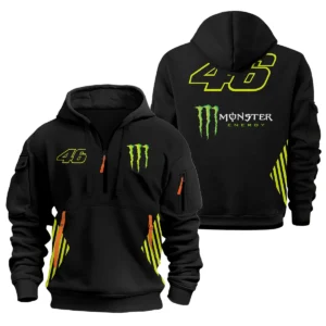 VR46 Racing Team Exclusive Logo Hoodie Half Zipper QTVAGP120625A17VR46-HDF
