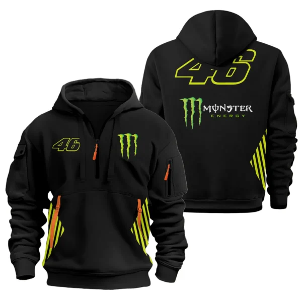 VR46 Racing Team Exclusive Logo Hoodie Half Zipper QTVAGP120625A17VR46-HDF