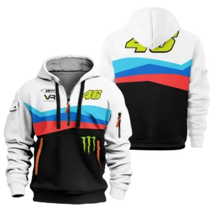 VR46 Racing Team Exclusive Logo Hoodie Half Zipper QTVAGP120625A18VR46-HDF
