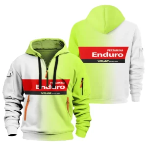 VR46 Racing Team Exclusive Logo Hoodie Half Zipper QTVAGP130625A19VR46-HDF