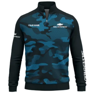 Chevrolet Silverado Exclusive Logo Quarter Zip Sweatshirt Ute QTUT020625A1CS - Blue