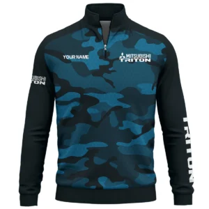 Mitsubishi Triton Exclusive Logo Quarter Zip Sweatshirt Ute QTUT020625A1MT - Blue