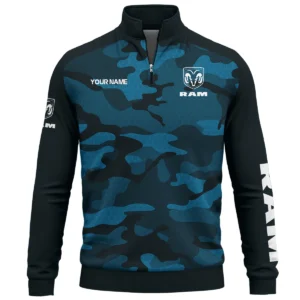 RAM Trucks Exclusive Logo Quarter Zip Sweatshirt Ute QTUT020625A1RAM - Blue